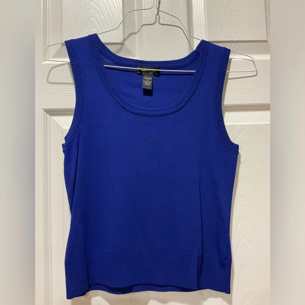 Sweater with matching shell set in blue - Picture 4 of 8